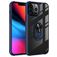 Mobigear Crystal Ring iPhone 14 Pro Max Hoesje Hardcase Backcover met Ringhouder - Transparant / Blauw
