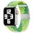 Mobigear Braided Nylon Apple Watch Bandje Klemsluiting - 42/41/40/38 mm - Lime