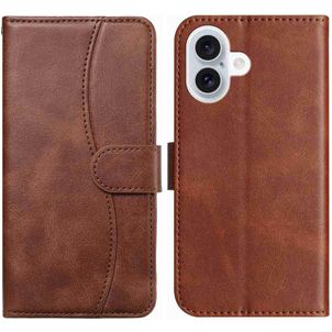 Mobigear S Line iPhone 17 Hoesje Bookcase Portemonnee - Bruin