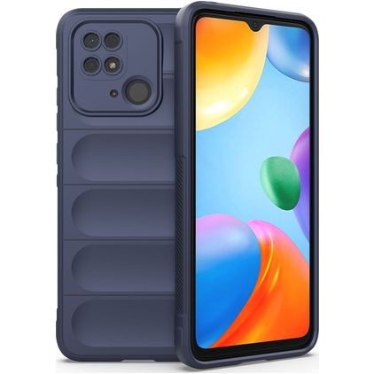 Mobigear Bumpy Xiaomi Redmi 10C Hoesje Flexibel TPU Backcover - Donkerblauw