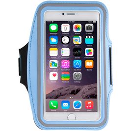 Mobigear Telefoonhouder Hardlopen iPhone 6 Plus Sport Hoesje Neopreen Sportarmband - Blauw