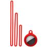 Mobigear Lanyard Apple AirTag Hoesje Flexibel Siliconen - Rood