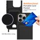 Mobigear Lanyard Card iPhone 16 Pro Siliconen Hoesje met koord en Pasjeshouder - Zwart