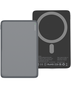 Valenta Ultra Slim Single USB-C Powerbank 5.000 mAh 15W - MagSafe Compatible - Grijs