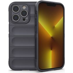 Mobigear Bumpy iPhone 14 Pro Hoesje Flexibel TPU Backcover - Charcoal