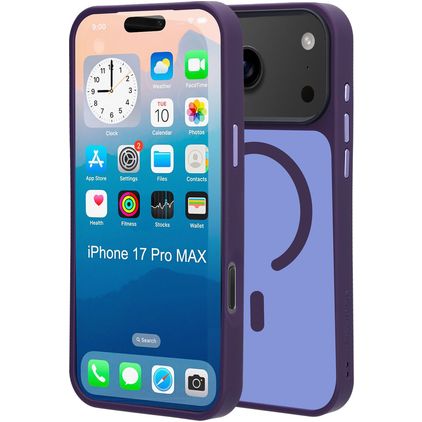 Mobiparts Hardcover iPhone 17 Pro Max MagSafe Hoesje Hardcase Backcover - Satin Purple