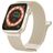 Mobigear Luxury Loop Milanese Apple Watch Bandje Magneetsluiting - 49/46/45/44 mm - Sterrenlicht