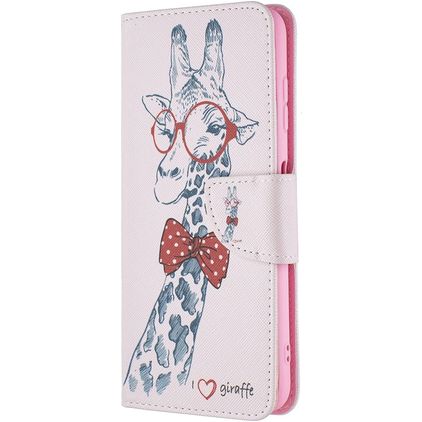 Mobigear Design Nokia G20 Hoesje Bookcase Portemonnee - Giraffe