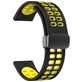 Mobigear Sport Plus Mag Siliconen Smartwatch Bandje Magneetsluiting - Universeel 20 mm aansluiting - Zwart / Geel