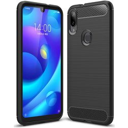 Mobigear Brushed Slim Xiaomi Mi Play Hoesje Flexibel TPU Backcover - Zwart