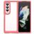 Mobigear Crystal Samsung Galaxy Z Fold 4 Hoesje Hardcase Backcover - Transparant / Rood