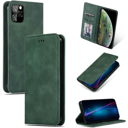 Mobigear Retro Slim iPhone 11 Pro Hoesje Bookcase - Groen