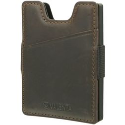 Valenta Card Case Alu + Money Strap Leren Pasjeshouder - 8 Pasjes - Bruin