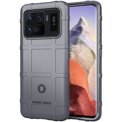 Mobigear Rugged Shield Xiaomi Mi 11 Ultra Hoesje Flexibel TPU Backcover Shockproof - Grijs