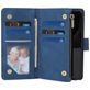 Mobigear Zipper iPhone 12 Mini Hoesje Bookcase Portemonnee - Blauw