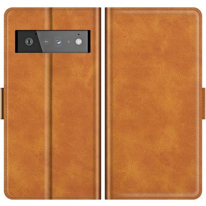 Mobigear Slim Magnet Google Pixel 6 Pro Hoesje Bookcase Portemonnee - Cognac