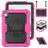 Mobigear SureGrip Xtreme iPad 11 (2025) Hoes Hard kunststof / Siliconen Backcover + Schouderband + Standaard - Zwart / Roze