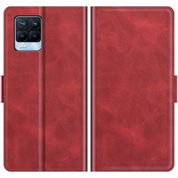 Mobigear Slim Magnet Realme 8 Pro Hoesje Bookcase Portemonnee - Rood