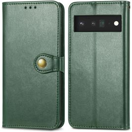 Mobigear Snap Button Google Pixel 6 Pro Hoesje Bookcase Portemonnee - Groen