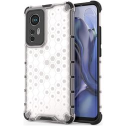 Mobigear Honeycomb Xiaomi 12 Hoesje Hardcase Backcover Shockproof - Wit