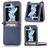 Mobigear Excellent Samsung Galaxy Z Flip 5 Hoesje Hardcase Backcover met Pasjeshouder - Blauw