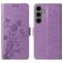 Mobigear Flowers Samsung Galaxy S24 FE Hoesje Bookcase Portemonnee - Paars