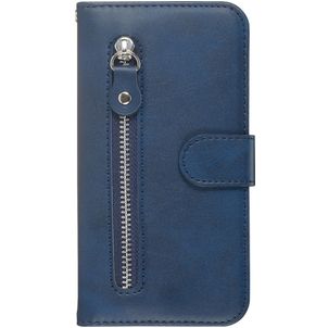 Mobigear Zipper Samsung Galaxy S20 Hoesje Bookcase Portemonnee - Blauw