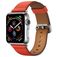 Mobigear Roma Leren Apple Watch Bandje Gespsluiting - 42/41/40/38 mm - Oranje