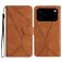 Mobigear Stitch iPhone 17 Pro Hoesje Bookcase Portemonnee - Bruin