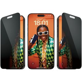 PanzerGlass Ultra-Wide Fit iPhone 15 Pro Max Glazen Screenprotector Privacy - Case Friendly + Installatie Frame