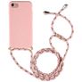 Mobigear Lanyard iPhone SE (2020) Flexibel TPU Hoesje met koord - Roze