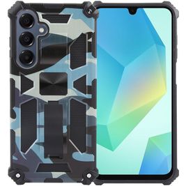 Mobigear Armor Stand Samsung Galaxy A16 Hoesje Hardcase Backcover Shockproof met Standaard - Blauw
