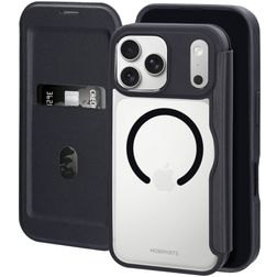 Mobiparts Shield Line iPhone 17 Pro Max MagSafe Hoesje Bookcase - Zwart