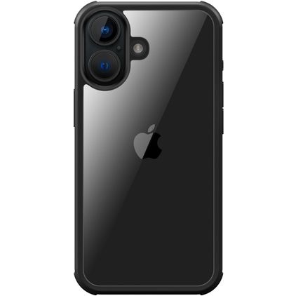 Valenta Full Cover iPhone 16 Hoesje Gehard Glas Backcover Shockproof - Zwart