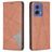 Mobigear Rhombus Slim Motorola Moto G85 Hoesje Bookcase - Bruin