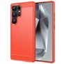 Mobigear Brushed Slim Samsung Galaxy S25 Ultra Hoesje Flexibel TPU Backcover - Rood