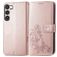 Mobigear Clover Samsung Galaxy A54 Hoesje Bookcase Portemonnee - Roségoud