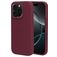 Mobiparts iPhone 16 Pro Siliconen Hoesje Backcover - Plum Red