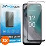 Mobigear Premium Nokia C32 Glazen Screenprotector - Case Friendly - Zwart (3-Pack)