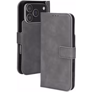 Mobiparts Classic Wallet iPhone 17 Pro MagSafe Hoesje Bookcase - Granite Grey