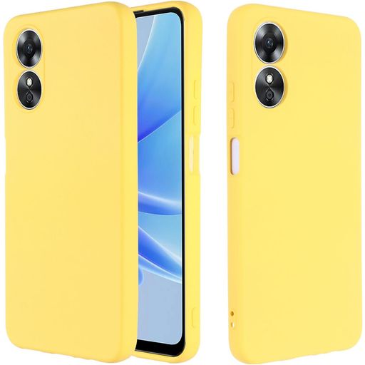 Mobigear Rubber Touch OPPO A17 Siliconen Hoesje Backcover - Geel