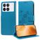 Mobigear Flowers POCO X6 Pro Hoesje Bookcase Portemonnee - Blauw