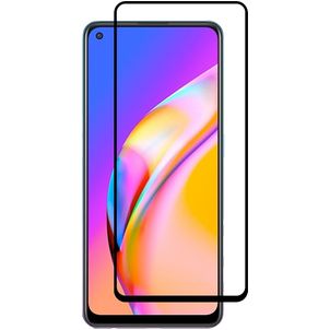 Mobigear Premium OPPO A94 5G Glazen Screenprotector - Case Friendly - Zwart