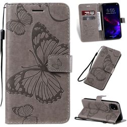 Mobigear Butterfly iPhone 11 Hoesje Bookcase Portemonnee - Grijs