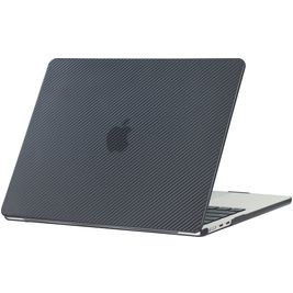 Mobigear Carbon MacBook Air 15 Inch (2023-2025) Hoes Hardshell Laptopcover MacBook Case - Zwart - Model A2941 / A3114 / A3241