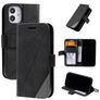 Mobigear Rhombus iPhone 12 Mini Hoesje Bookcase Portemonnee - Zwart