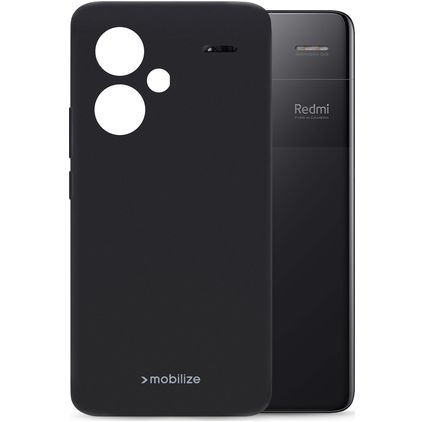 Mobilize Rubber Gelly Xiaomi Redmi Note 13 Pro Plus Hoesje Flexibel TPU Backcover - Zwart