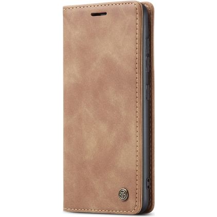 Caseme 013 Samsung Galaxy A41 Hoesje Bookcase Portemonnee - Bruin