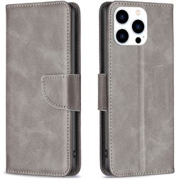 Mobigear Excellent iPhone 15 Pro Hoesje Bookcase Portemonnee - Grijs