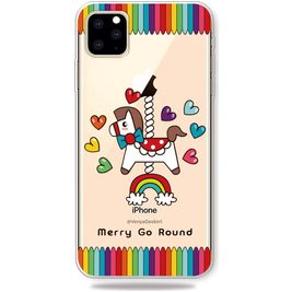 Mobigear Design iPhone 11 Pro Max Hoesje Flexibel TPU Backcover - Draaimolen